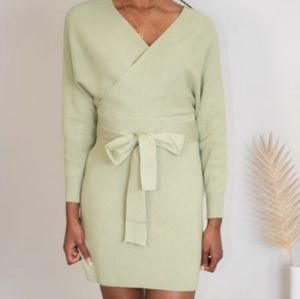 Mint green/Sage Sweater Dress